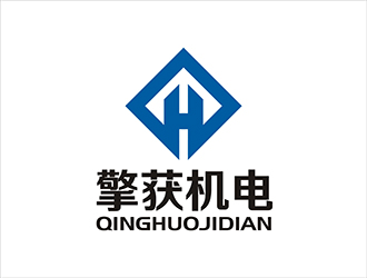 周都响的上海擎获机电科技有限公司logo设计