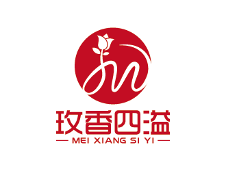 王涛的玫香四溢食品logo设计