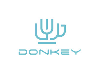 唐国强的Donkey 手绘线条logologo设计
