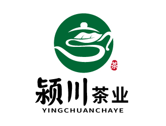 张俊的颍川茶业logo设计