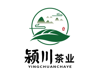 张俊的颍川茶业logo设计