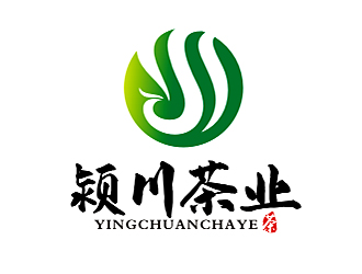 李杰的颍川茶业logo设计