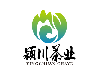 叶美宝的颍川茶业logo设计