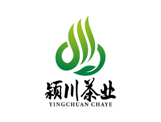 叶美宝的颍川茶业logo设计