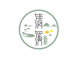 张俊的清溪•百花里logo设计