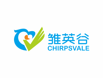 何嘉健的雏英谷/ChirpsVale英语教育logo设计logo设计