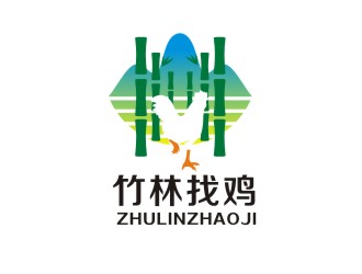 杨占斌的竹林找鸡农业标志设计logo设计