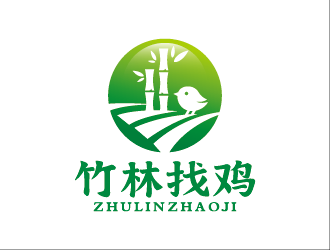 王涛的竹林找鸡农业标志设计logo设计