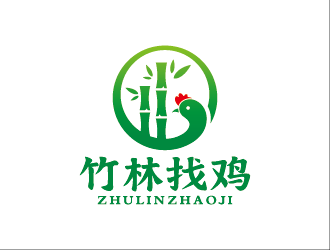 王涛的竹林找鸡农业标志设计logo设计