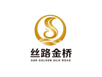 朱红娟的丝路金桥   GSR GOLDEN SILK ROADlogo设计
