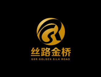 朱红娟的丝路金桥   GSR GOLDEN SILK ROADlogo设计