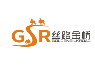 赵鹏的丝路金桥   GSR GOLDEN SILK ROADlogo设计