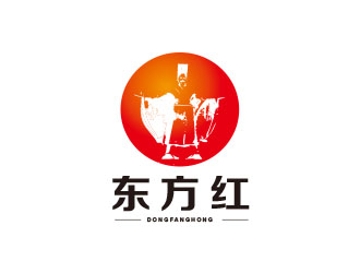 朱红娟的东方红logo设计