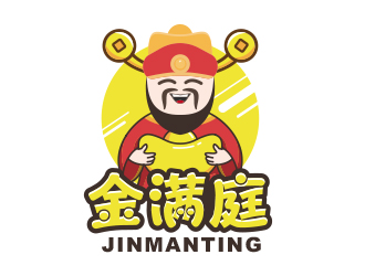 黄安悦的金满庭休闲食品卡通logo设计logo设计