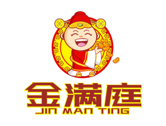 杨福的金满庭休闲食品卡通logo设计logo设计
