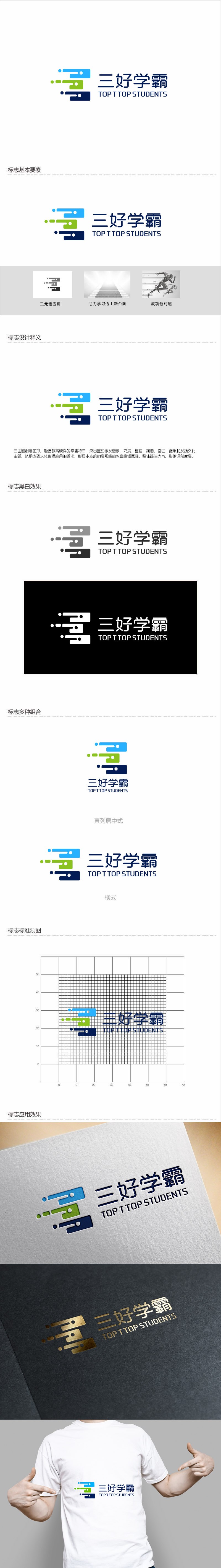 郭庆忠的三好学霸logo设计