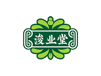 梁俊的浚业堂中医logo设计logo设计
