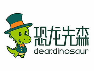 邓建平的恐龙先森logo设计