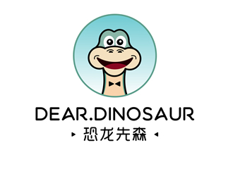 唐国强的恐龙先森logo设计
