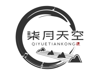 周战军的柒月天空logo设计