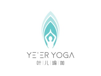 叶儿瑜伽logo设计