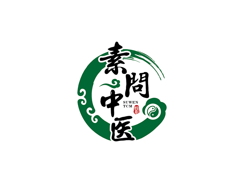 王涛的素问中医logo设计