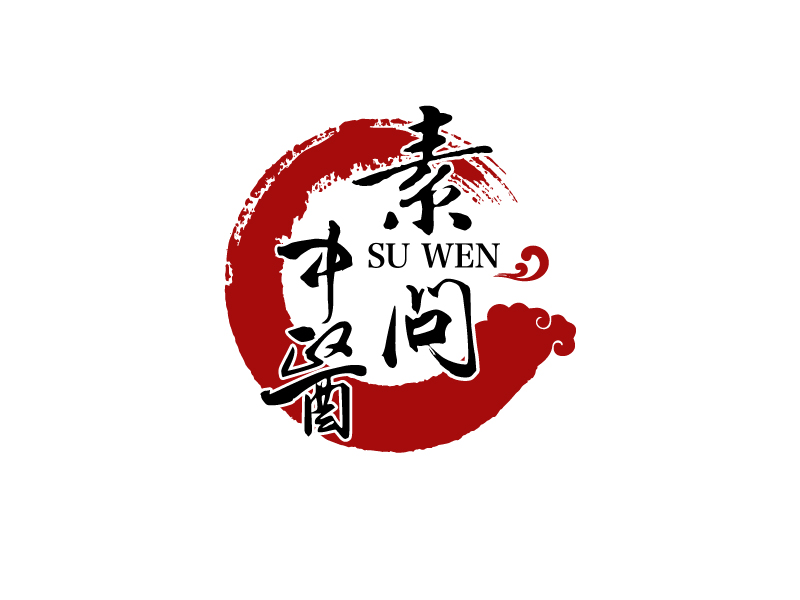 唐国强的素问中医logo设计