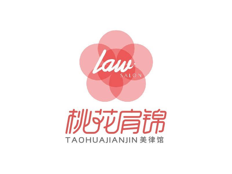 王涛的桃花肩锦美律馆logo设计
