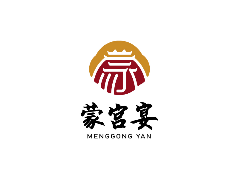 唐国强的蒙宫宴logo设计