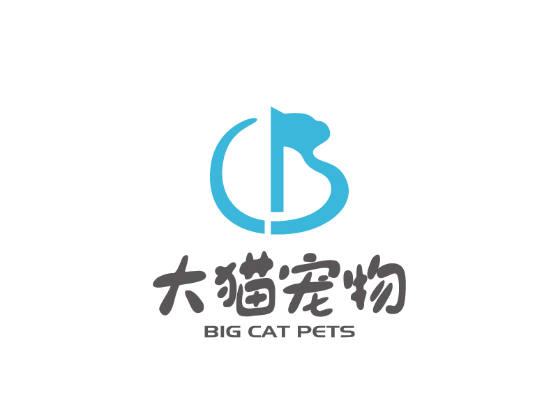 张俊的大猫宠物logo设计