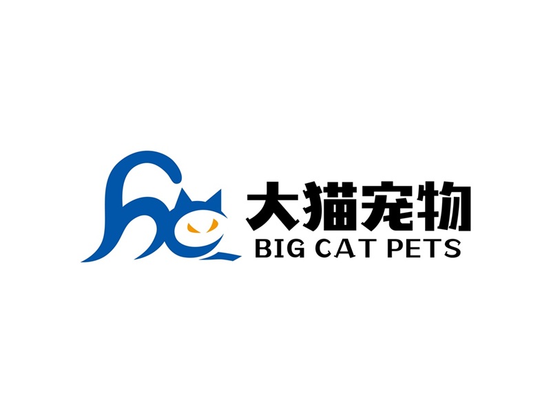 安冬的大猫宠物logo设计