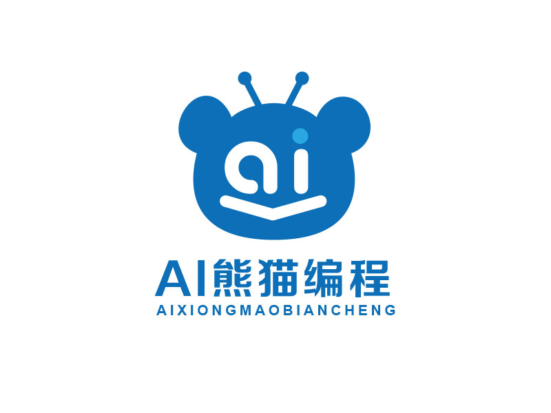 朱红娟的AI熊猫编程logo设计