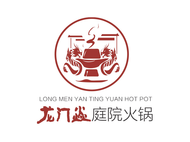 梦的龍門焱生态火锅logo设计