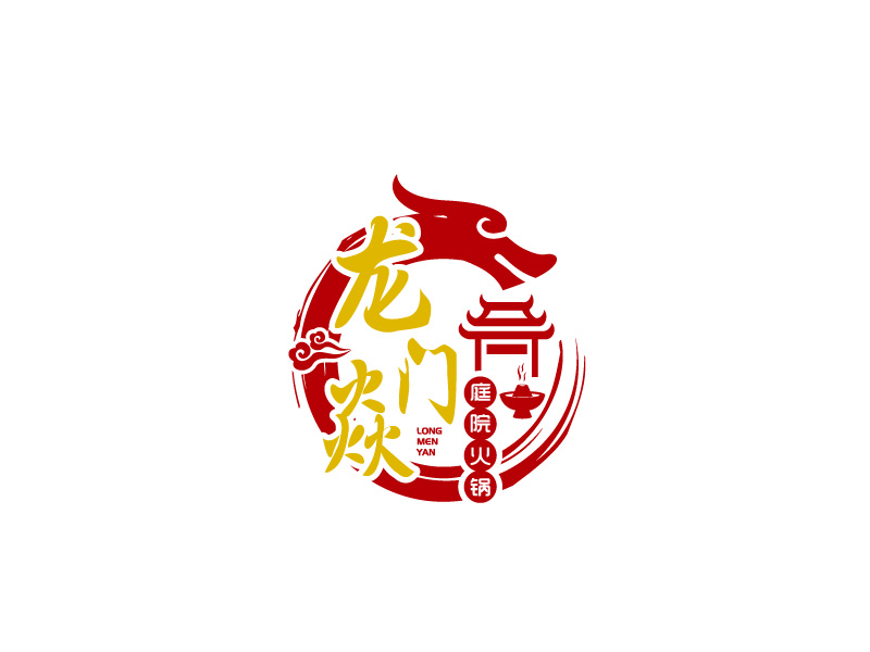张俊的龍門焱生态火锅logo设计