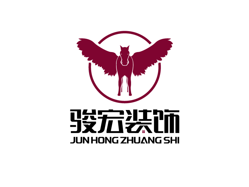 唐国强的骏宏装饰logo设计
