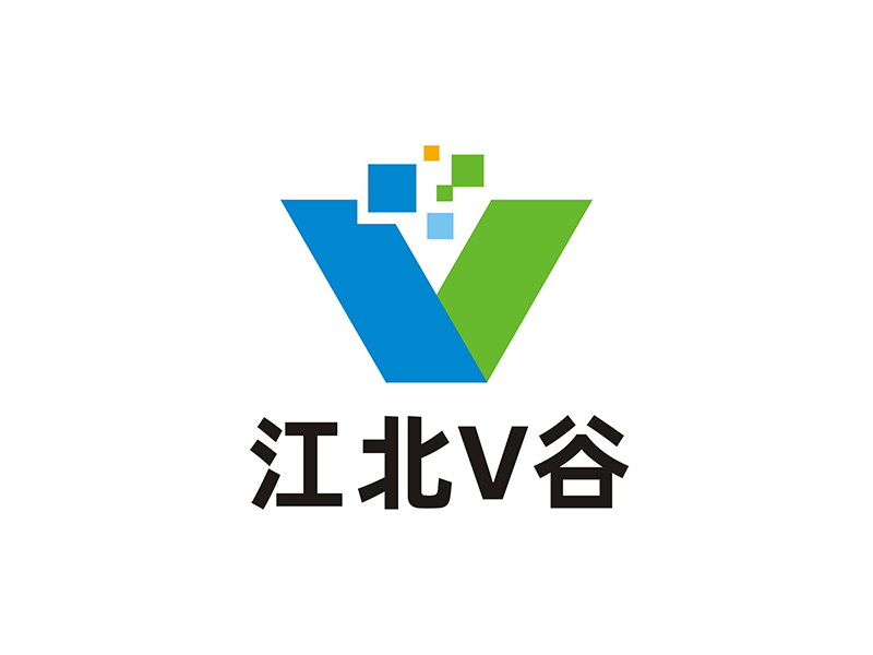 周都响的江北V谷logo设计