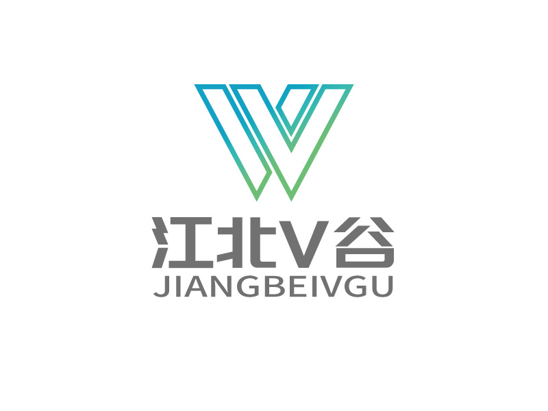 张俊的江北V谷logo设计