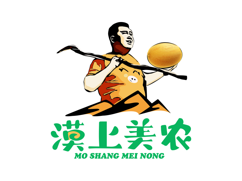 向正军的漠上美农logo设计