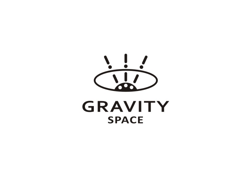 姜彦海的GRAVITY SPACE黑白色logo设计