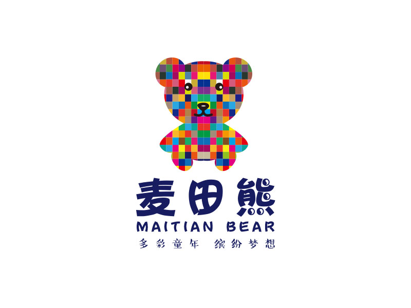 朱红娟的麦田熊动物卡通设计logo设计