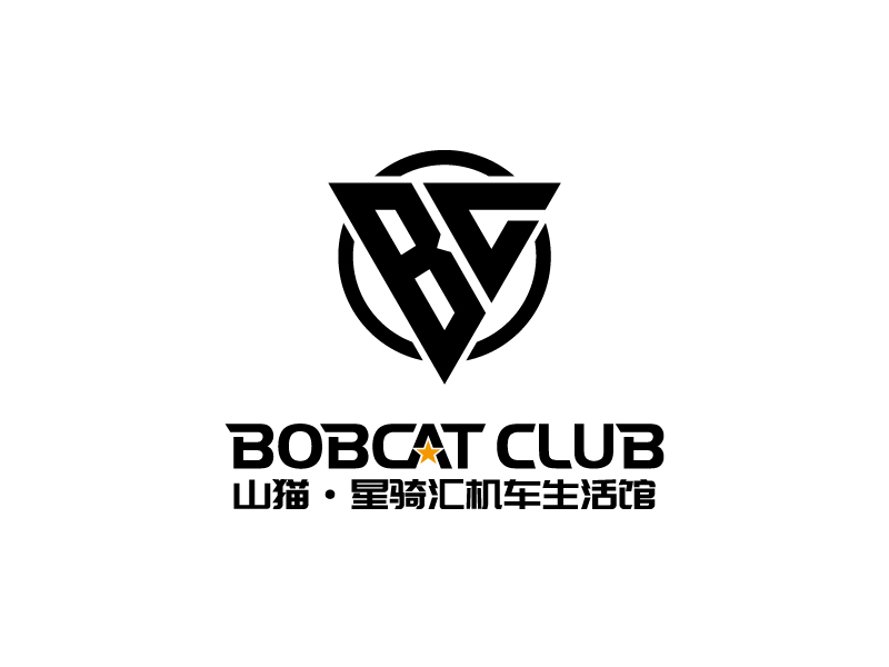 张俊的山猫·星骑汇机车生活馆（BOBCAT CLUB）logo设计