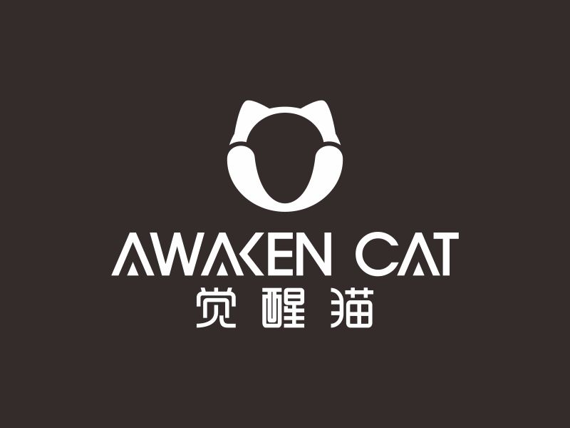 何嘉健的觉醒猫 AWAKEN CATlogo设计