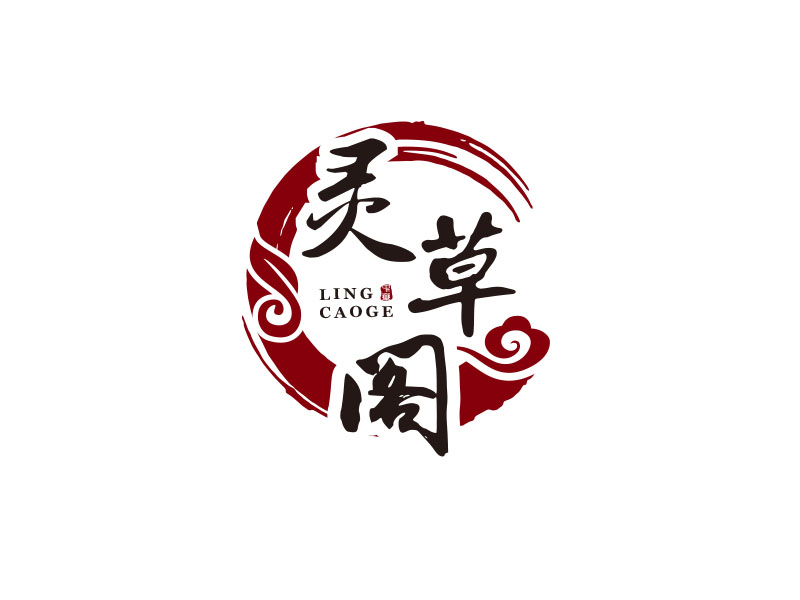 朱红娟的灵草阁logo设计