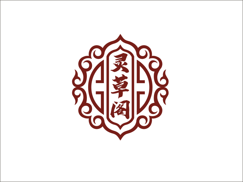 梁宗龙的灵草阁logo设计