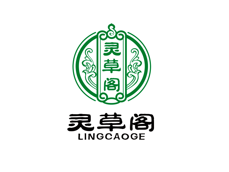 李杰的灵草阁logo设计