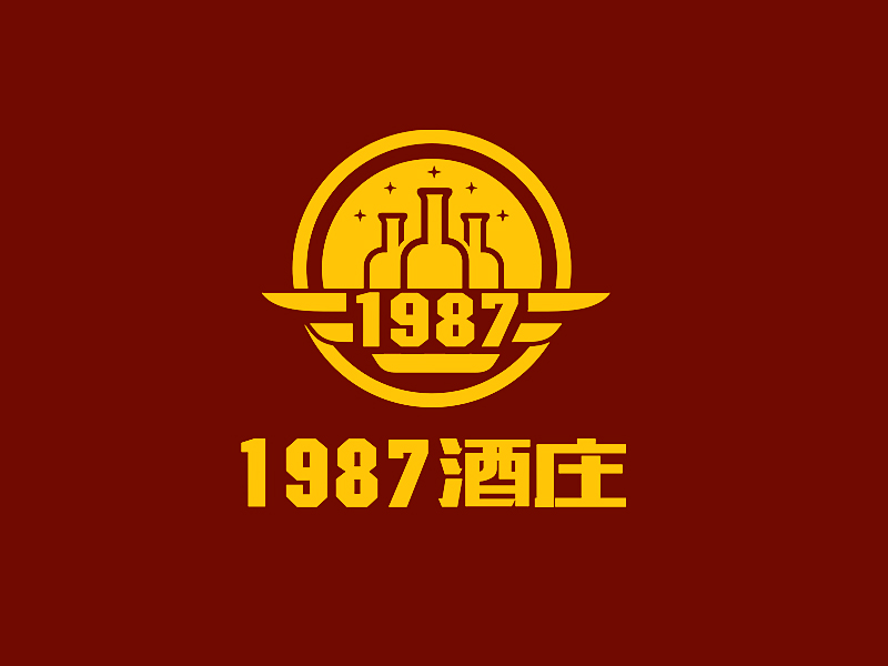 李杰的1987酒庄logo设计