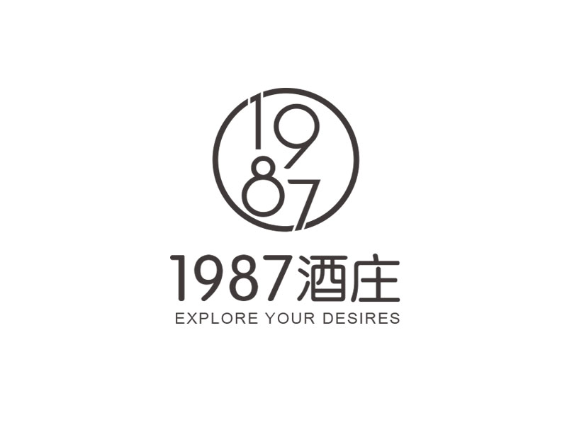 朱红娟的1987酒庄logo设计