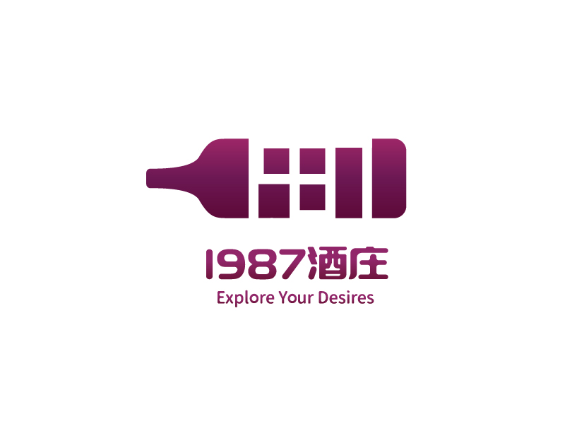 杨舒婷的1987酒庄logo设计