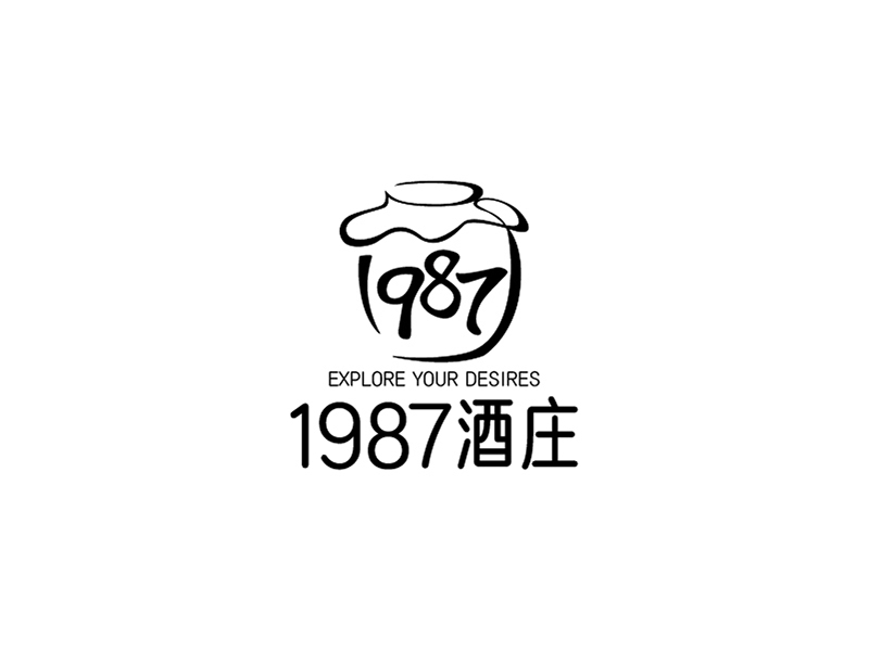 潘钢的1987酒庄logo设计