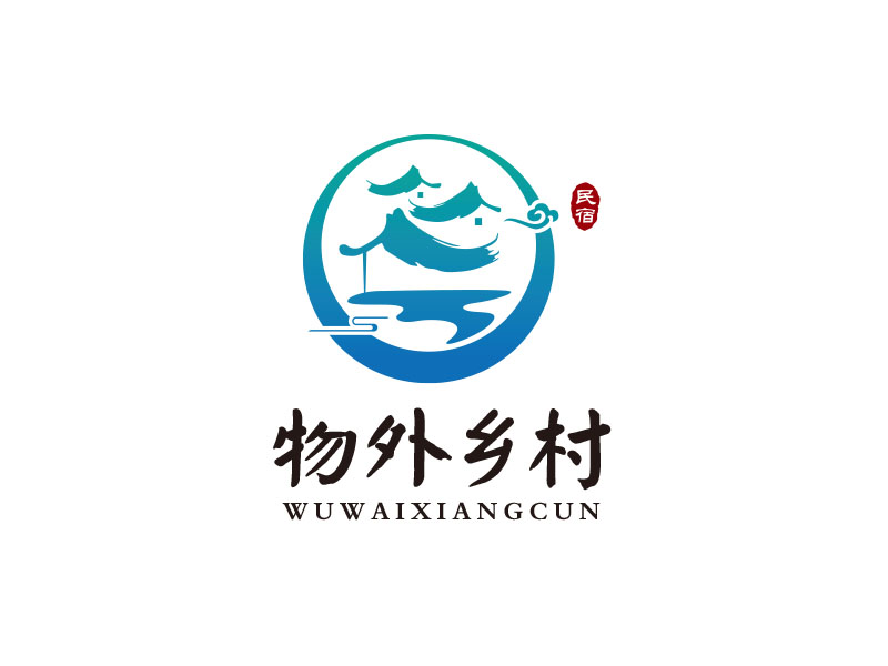 朱红娟的物外乡村logo设计